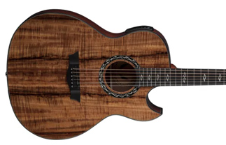 Dean Exhibition 6-String Acoustic-Electric Guitar, Koa